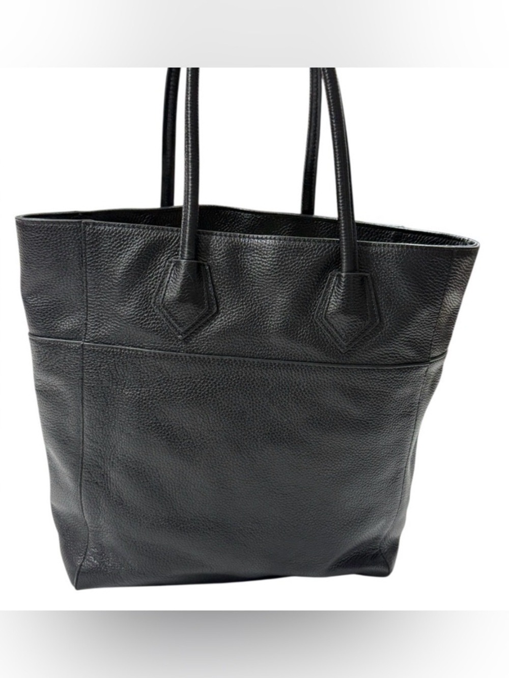 Rebecca Minkoff Black Pebbled Leather Tote Bag